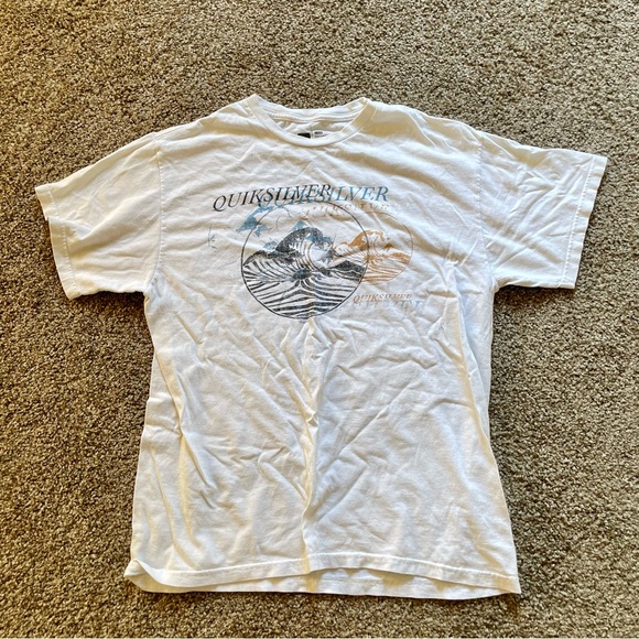 Quiksilver White Ocean Graphic Tee - Picture 1 of 6